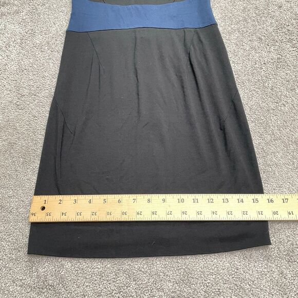 Diane Von Furstenberg DVF Midi Sheath Dress Womens 4 Black Blue Sleeveless NWOT - Picture 11 of 14